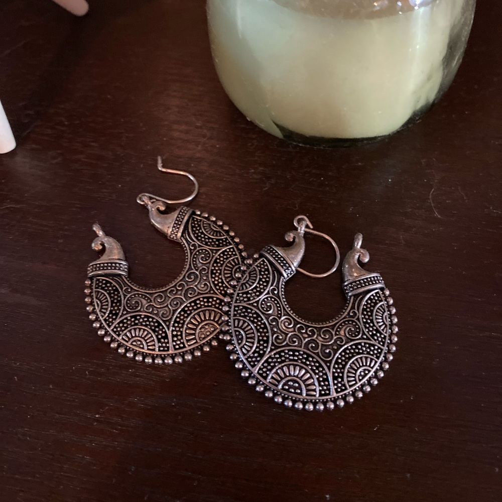 Boho hoop earrings